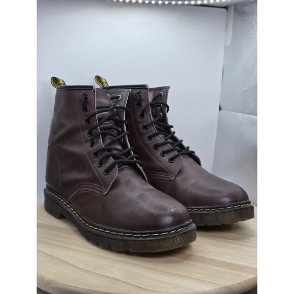 Dr. Doc Martens 1460 Pascal Mens Size 10 Leather Combat Boots \Brown - Picture 4 of 8